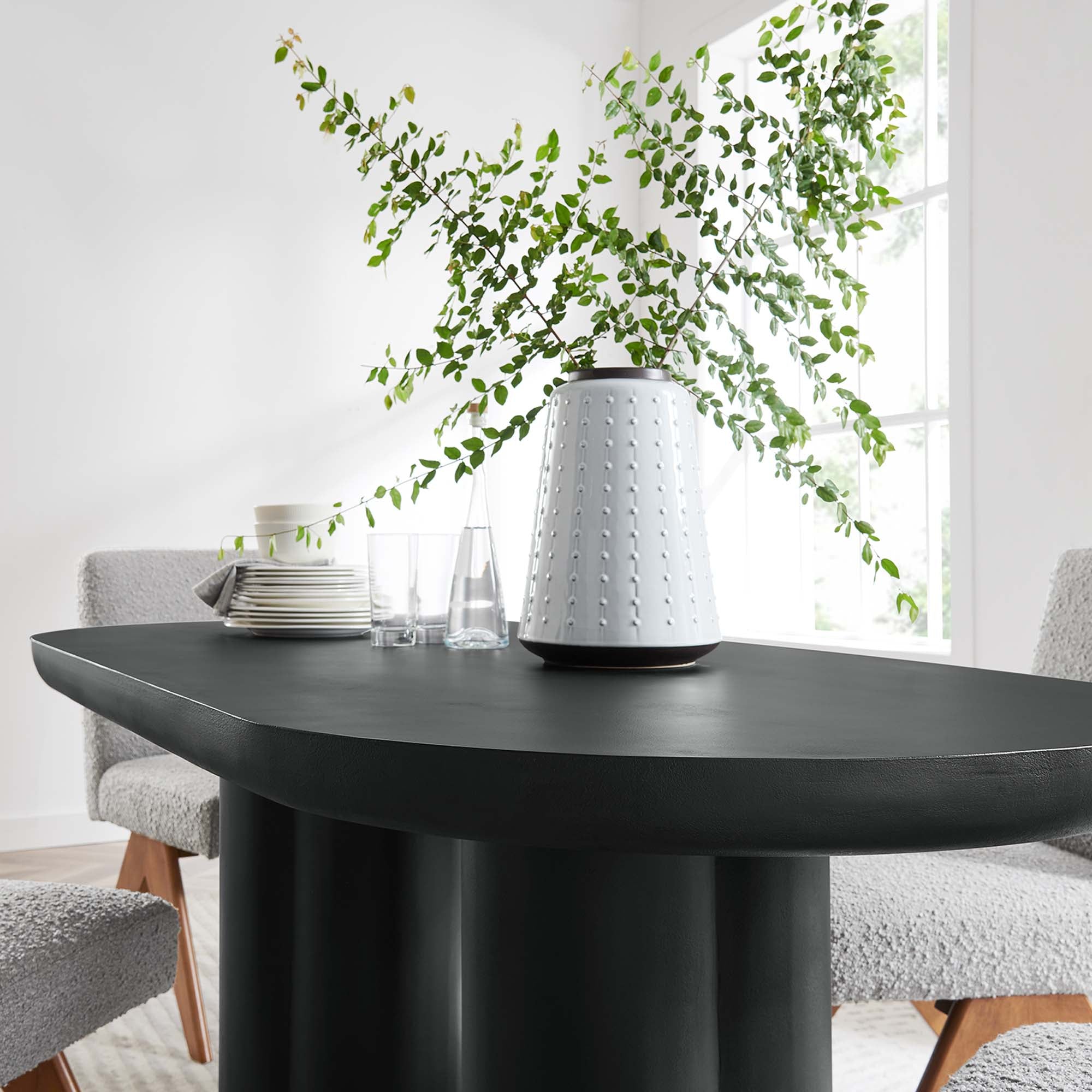 Caspian 72&quot; Oval Concrete Dining Table By HouseBean