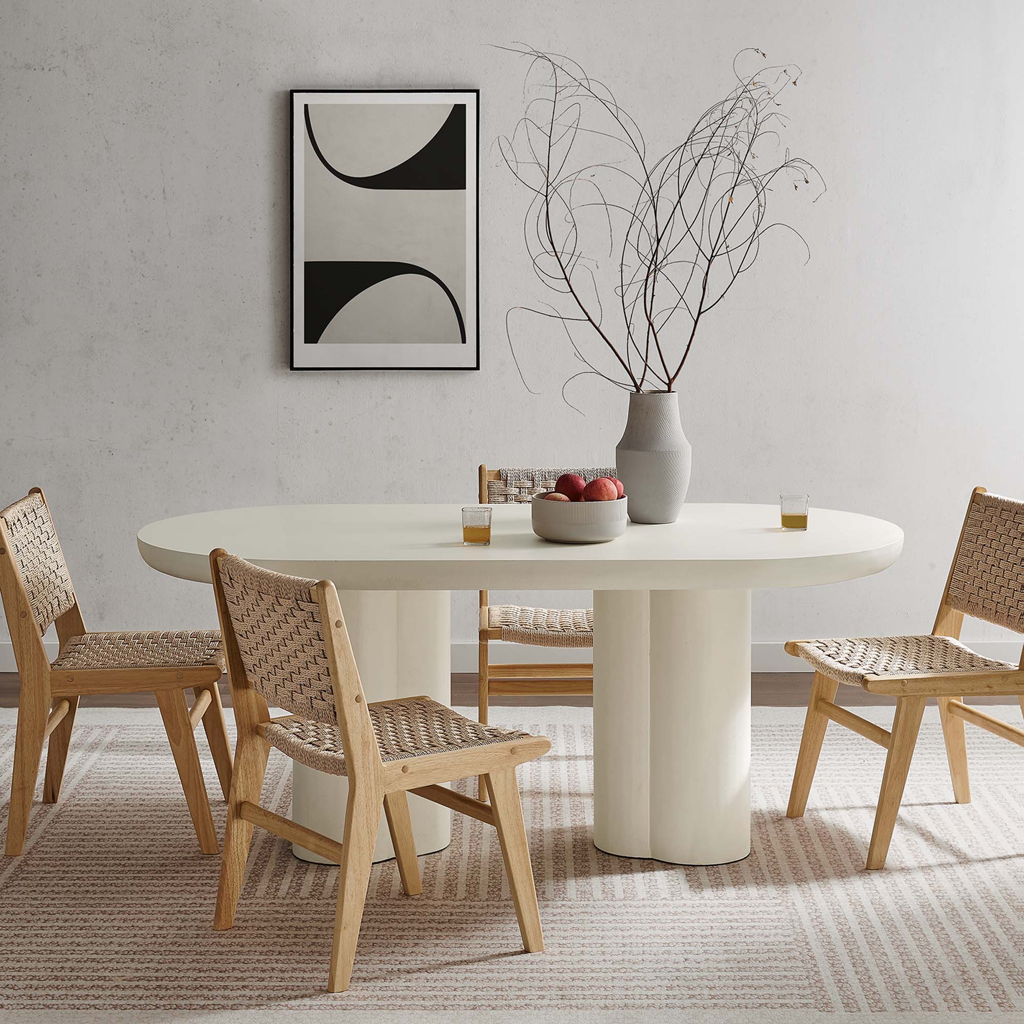 Caspian 72&quot; Oval Concrete Dining Table By HouseBean