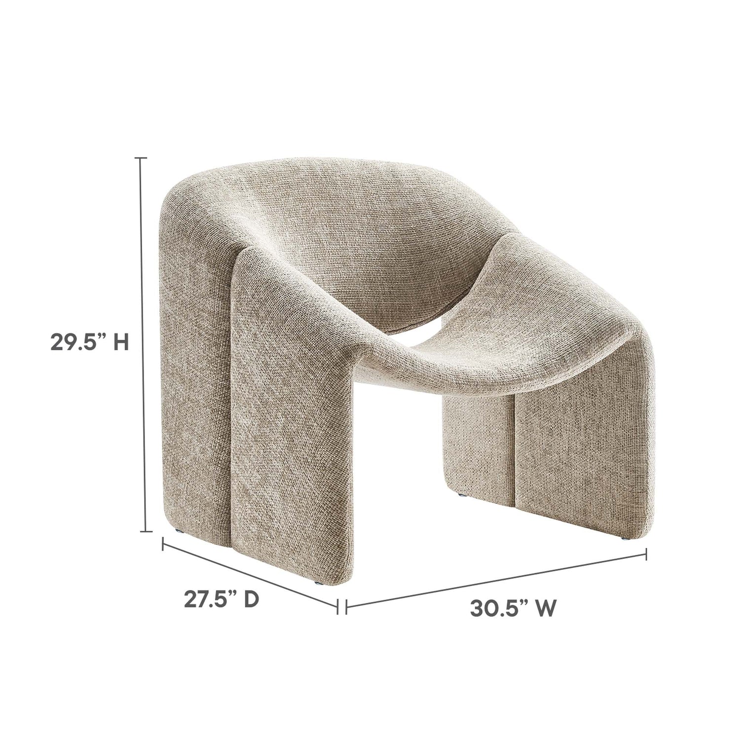 Vivi Chenille Upholstered Accent Chair by Modway