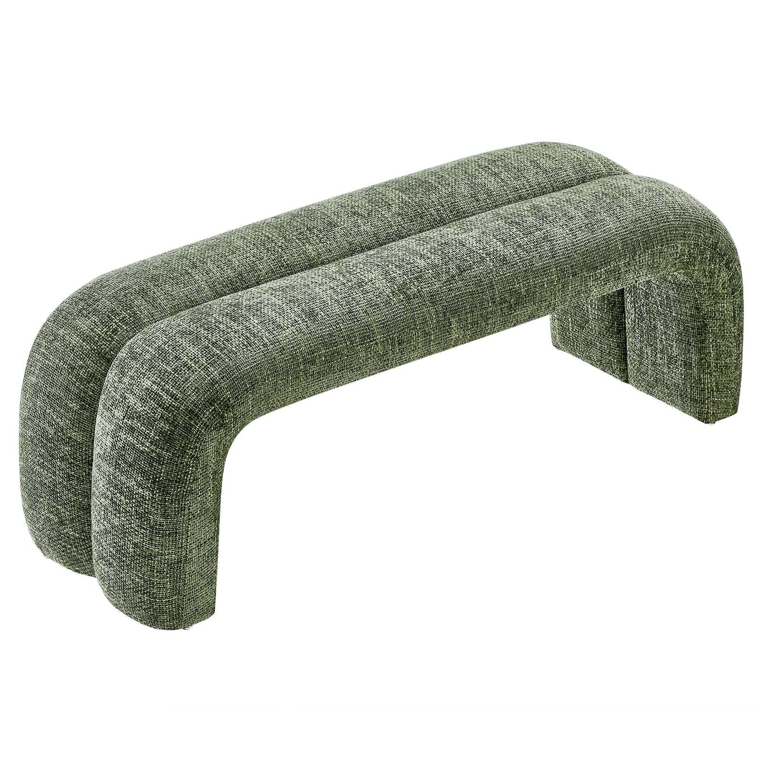 Dax 50.5&quot; Chenille Upholstered Accent Bench By HouseBean