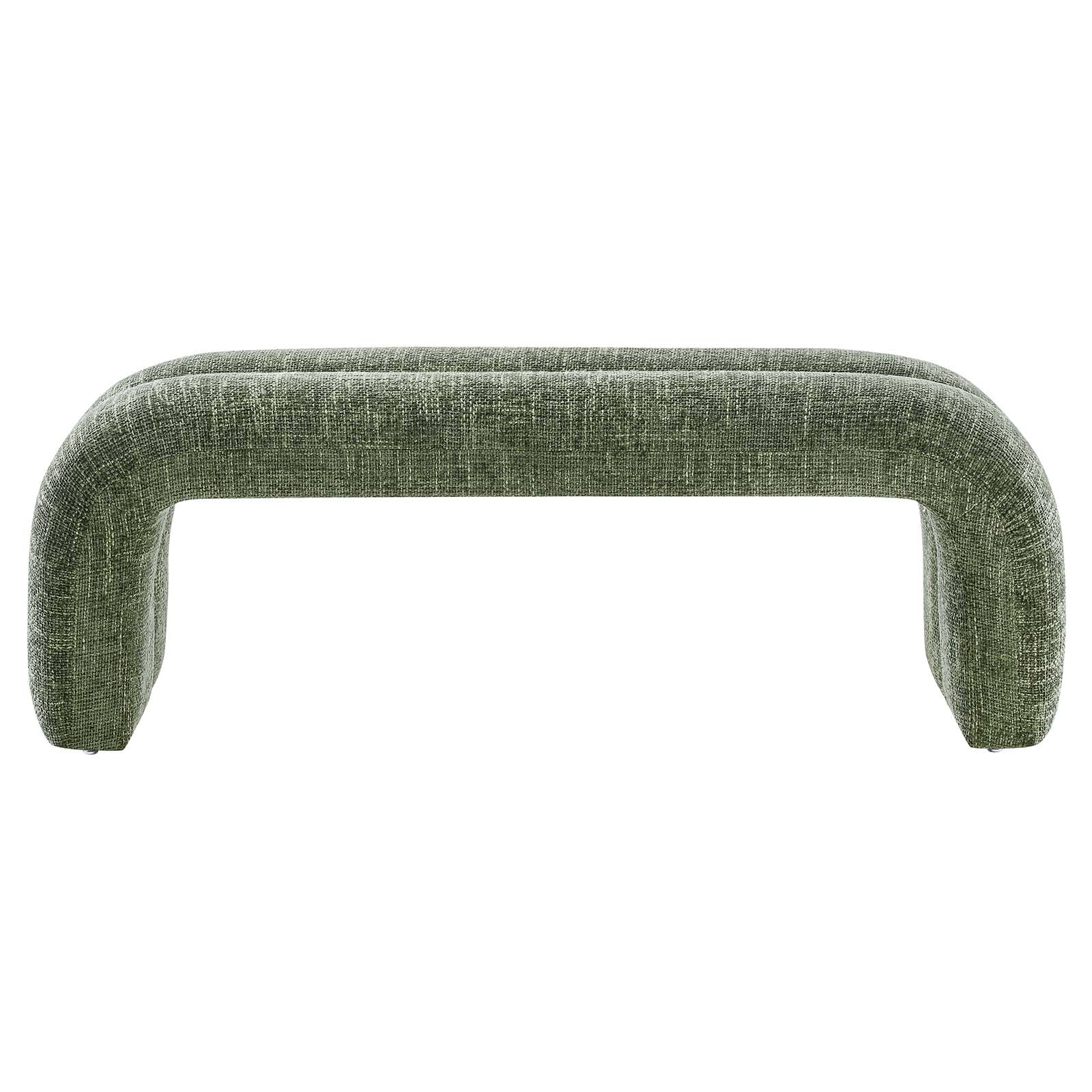 Dax 50.5&quot; Chenille Upholstered Accent Bench By HouseBean