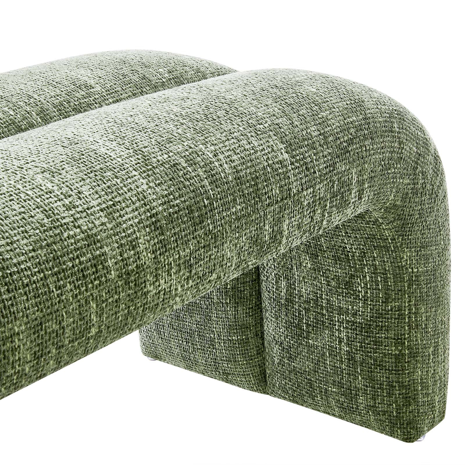 Dax 50.5&quot; Chenille Upholstered Accent Bench By HouseBean