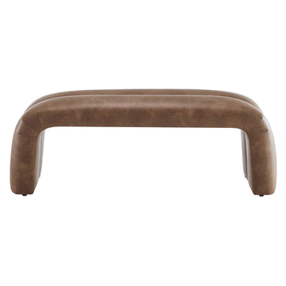 Dax 50.5&quot; Vegan Leather Upholstered Accent Bench By HouseBean