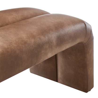 Dax 50.5&quot; Vegan Leather Upholstered Accent Bench By HouseBean