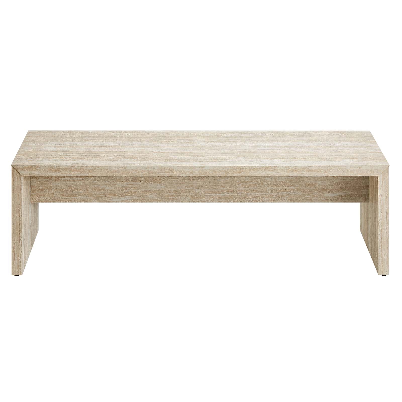 Mirella 62&quot; Faux Travertine Long Bench By HouseBean