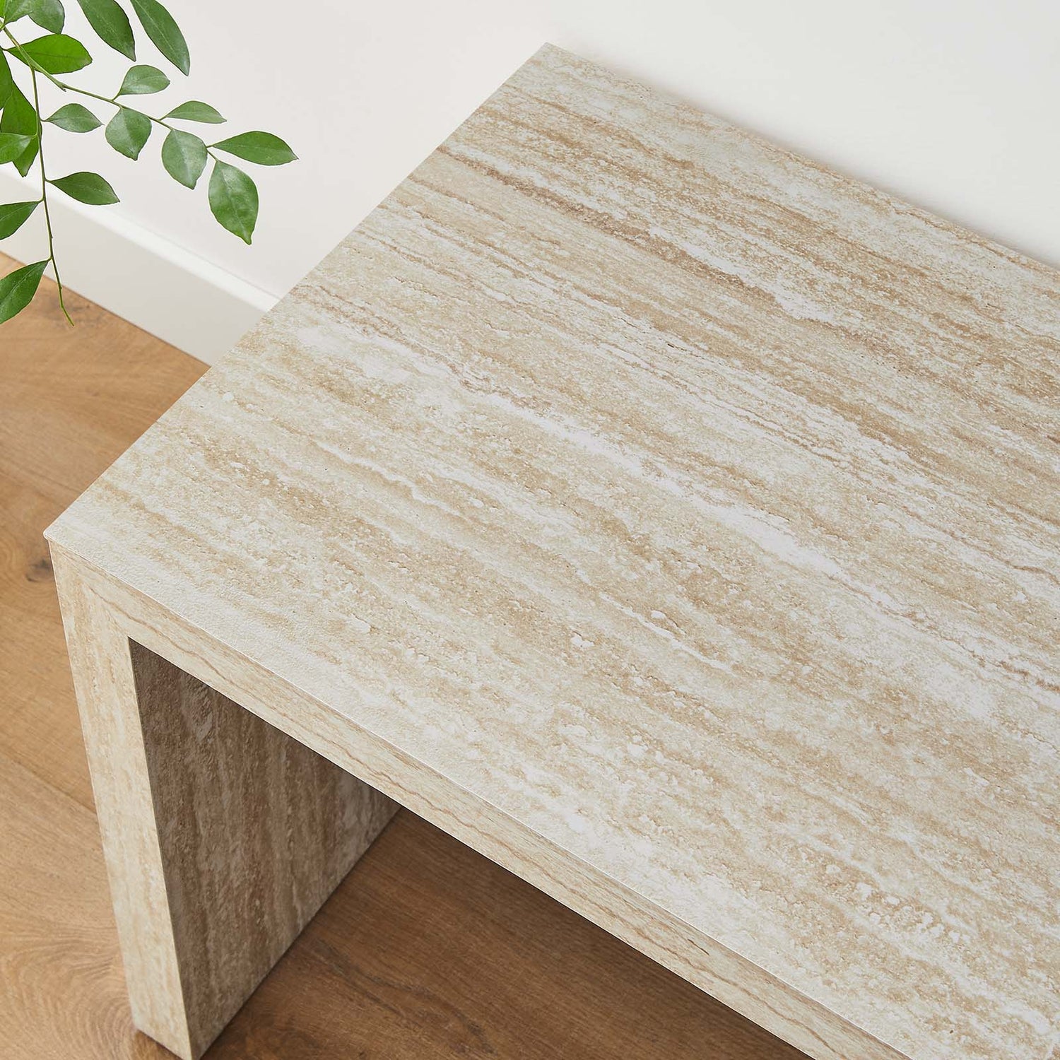 Mirella 53.5‚Äö√Ñ√π Faux Travertine Bench By HouseBean