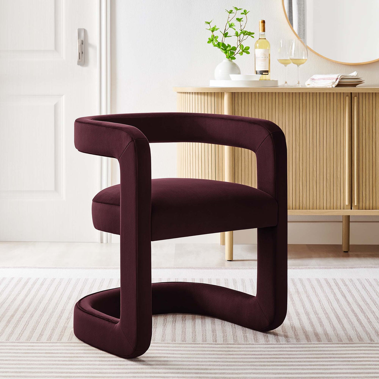 Winslow Performance Velvet Barrel Accent Chair by Modway
