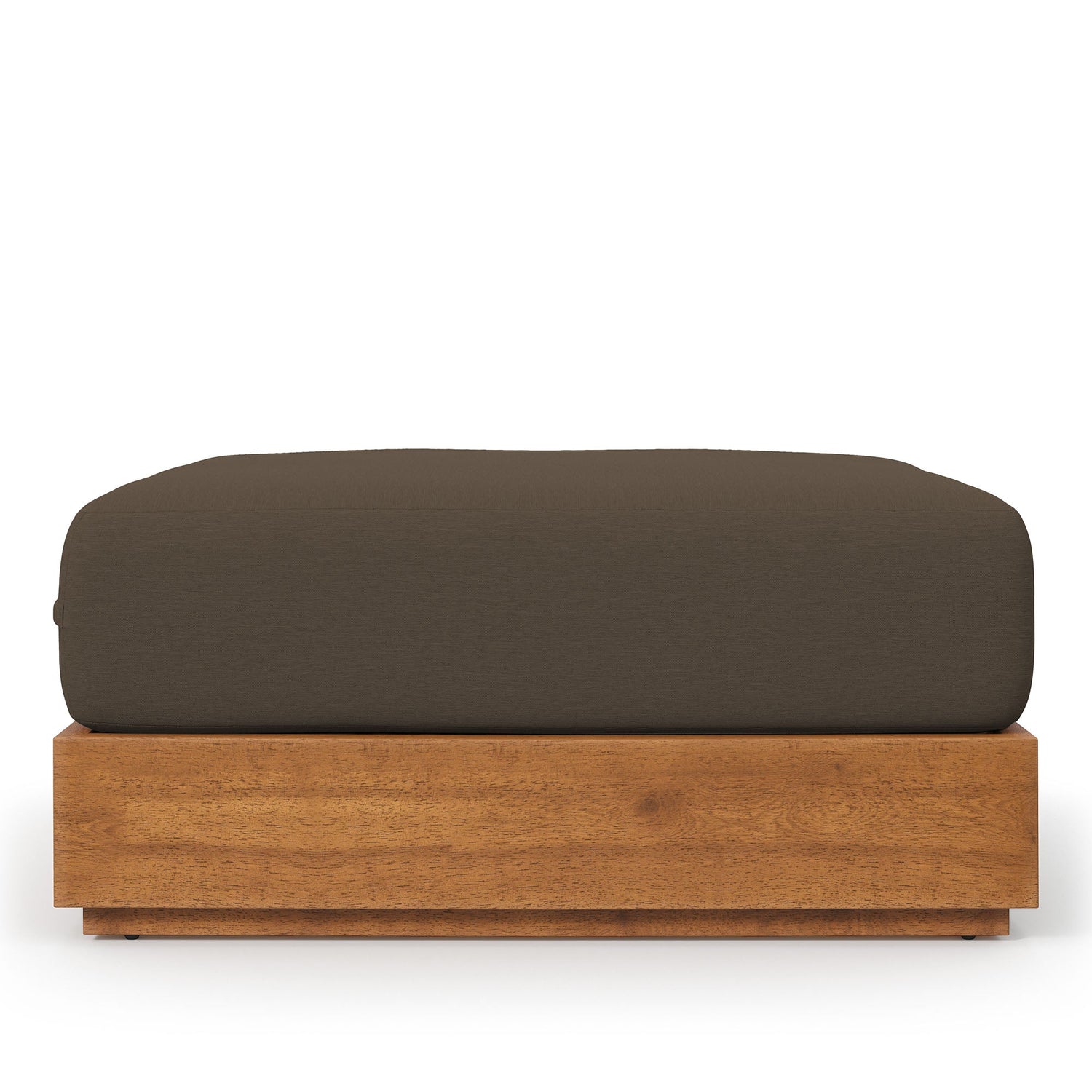 Tahoe Outdoor Patio Acacia Wood Ottoman by Modway