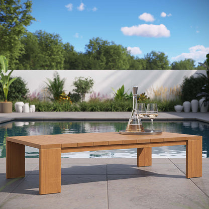 Tahoe Outdoor Patio Acacia Wood Coffee Table by Modway