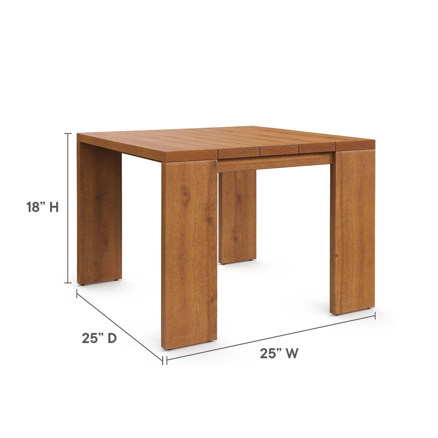 Tahoe Outdoor Patio Acacia Wood Side Table By HouseBean