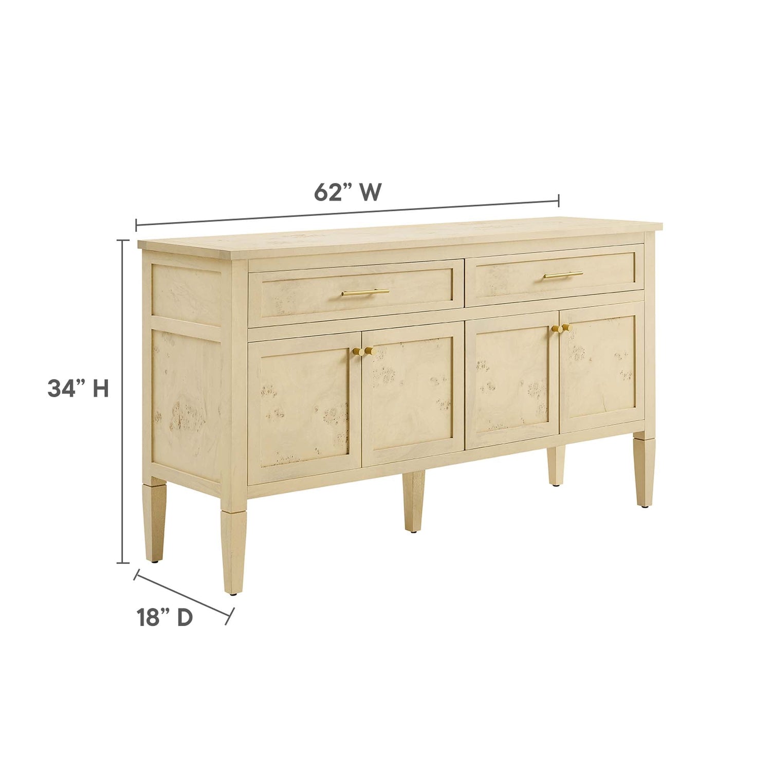 Elysian 62&quot; Wood Sideboard by Modway