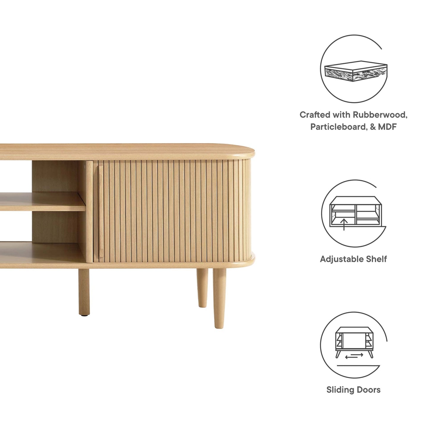 Contour 63&quot; Wood TV Stand by Modway