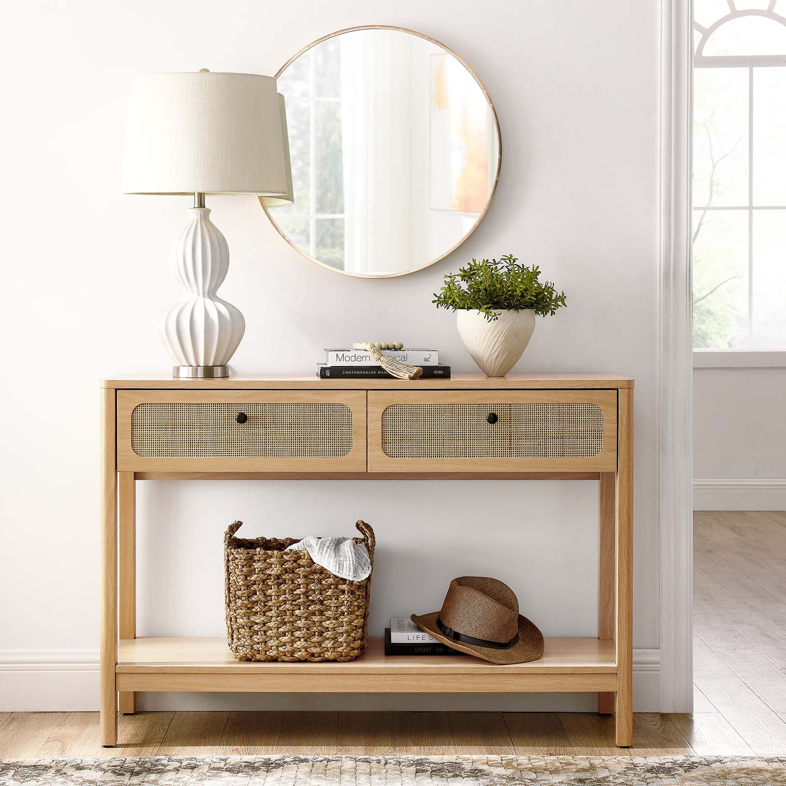 Chaucer Wood Entryway Console Table By HouseBean