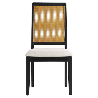 Arlo Faux Rattan and Wood Dining Side Chairs - Set of 2
