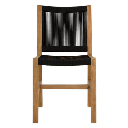 Vienna 3-Piece Outdoor Patio Teak and Rope Dining Set with Armless Chiars by Modway