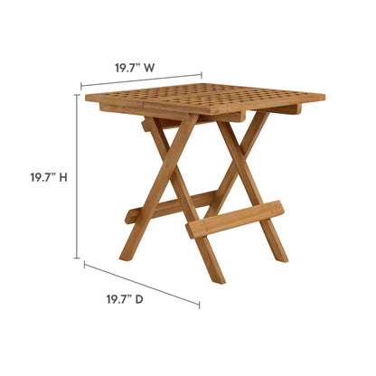 Vienna Outdoor Patio Teak Wood Side Table By HouseBean