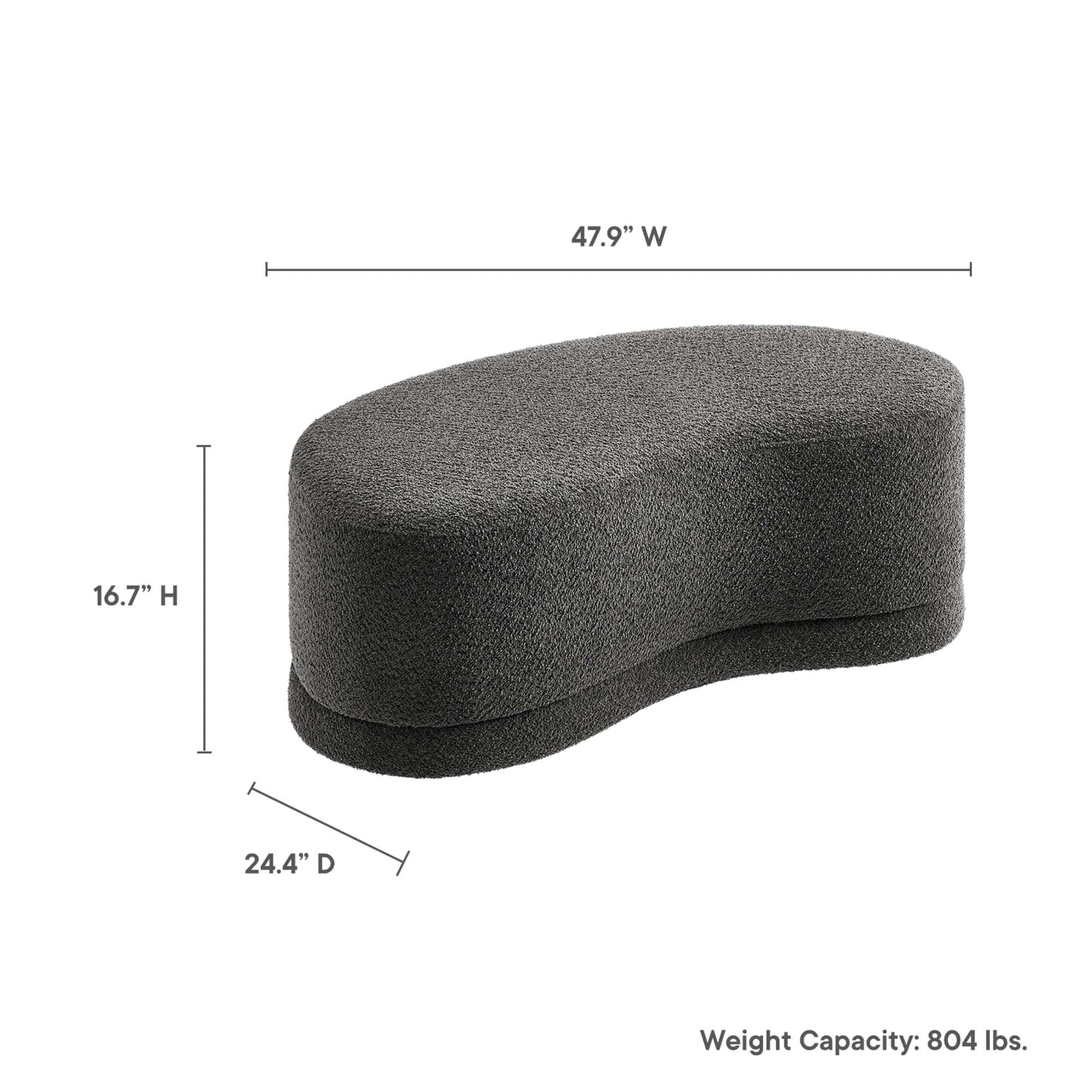 Nimbus 48&quot; Upholstered Ottoman Bench by Modway