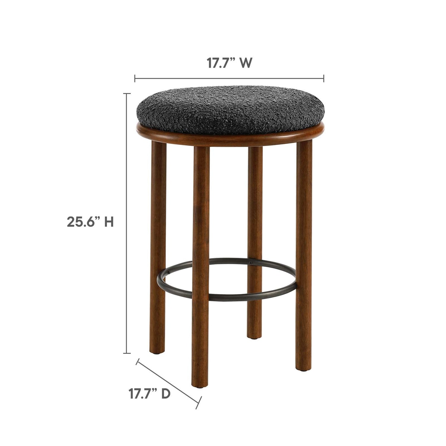 Fable Boucle Fabric Counter Stools - Set of 2