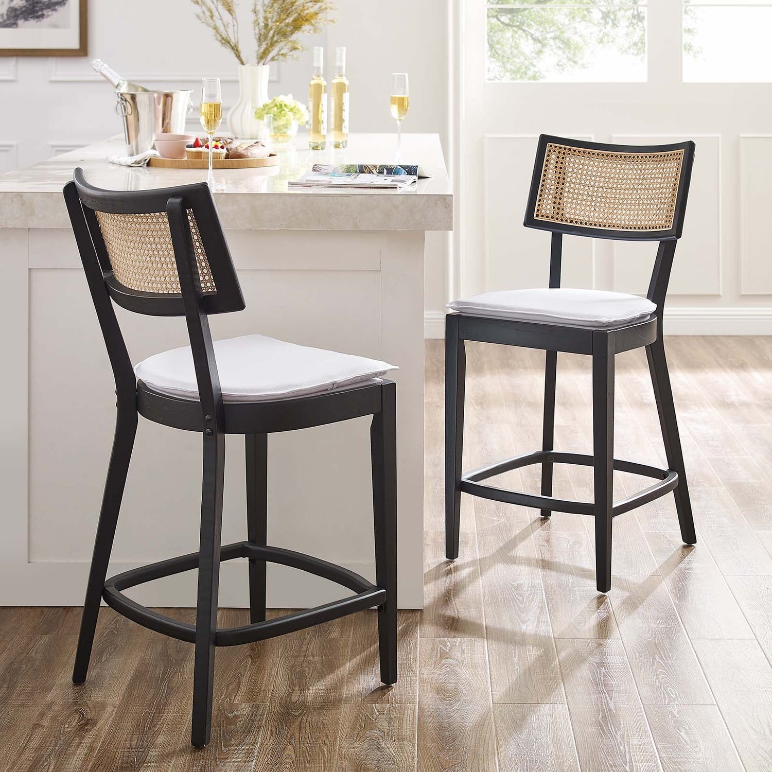 Caledonia Wood Counter Stools - Set of 2