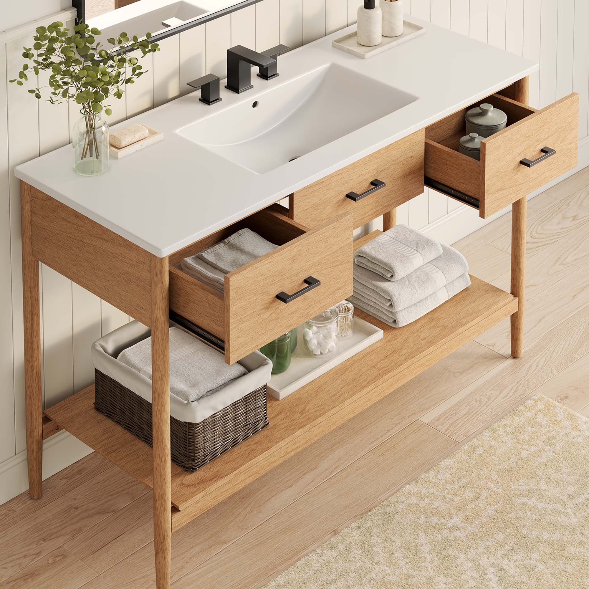 Zaire Bathroom Vanity Basin Included By HouseBean