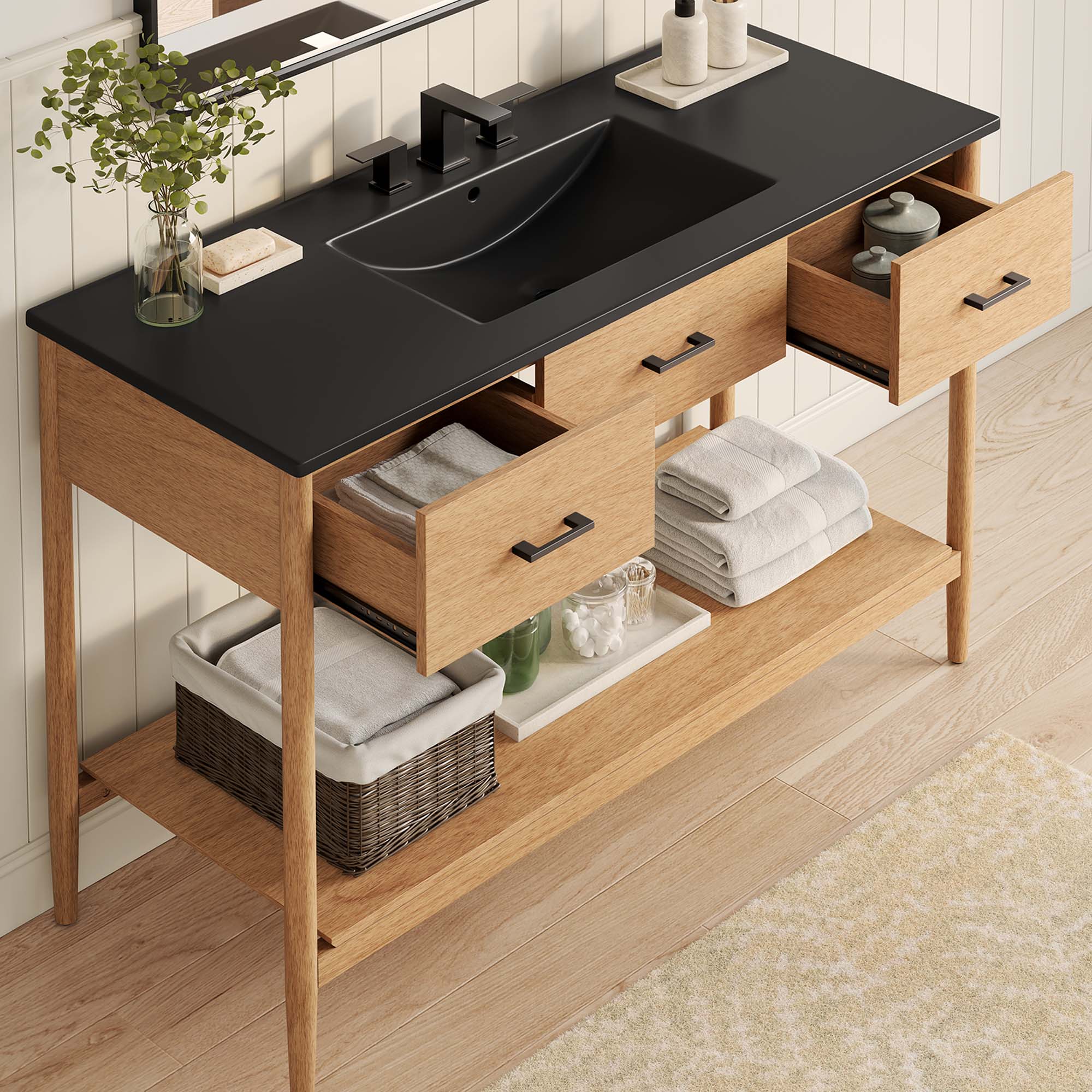 Zaire Bathroom Vanity Basin Included By HouseBean