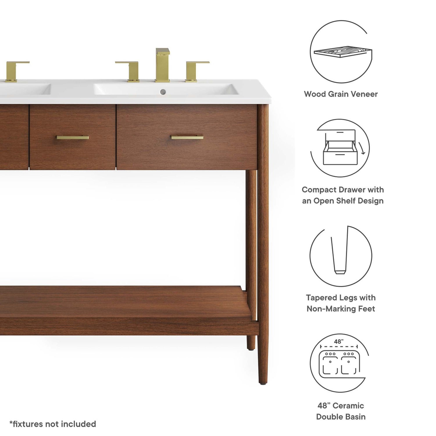 Zaire Bathroom Vanity Basin Included By HouseBean