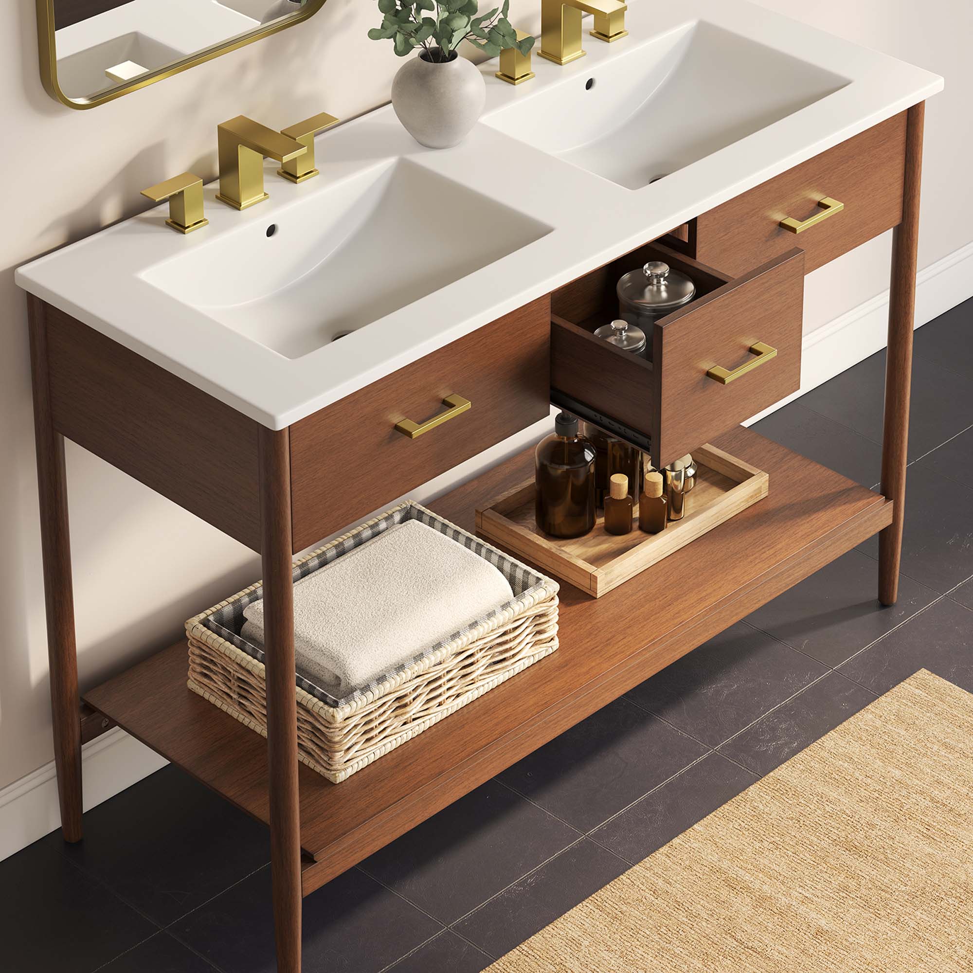 Zaire Bathroom Vanity Basin Included By HouseBean