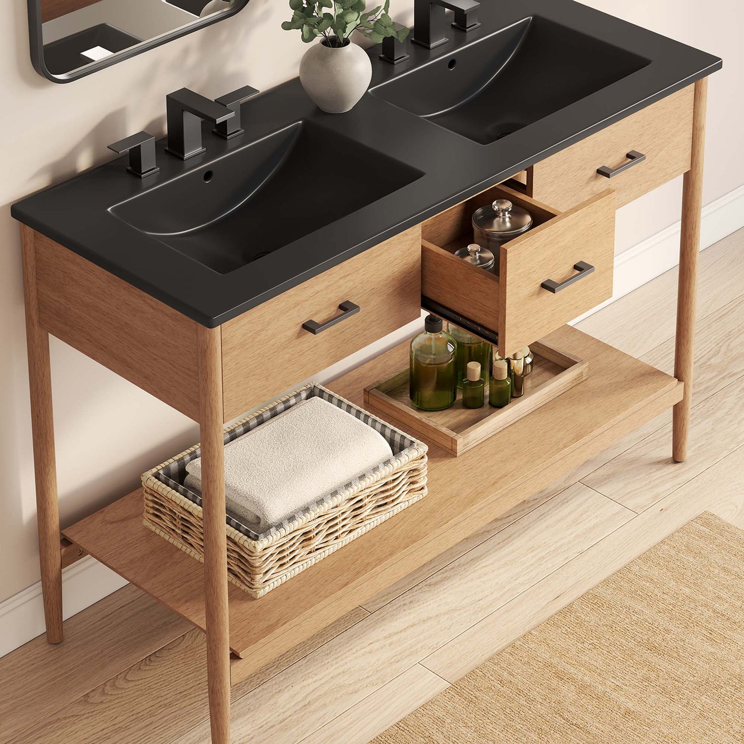 Zaire Bathroom Vanity Basin Included By HouseBean