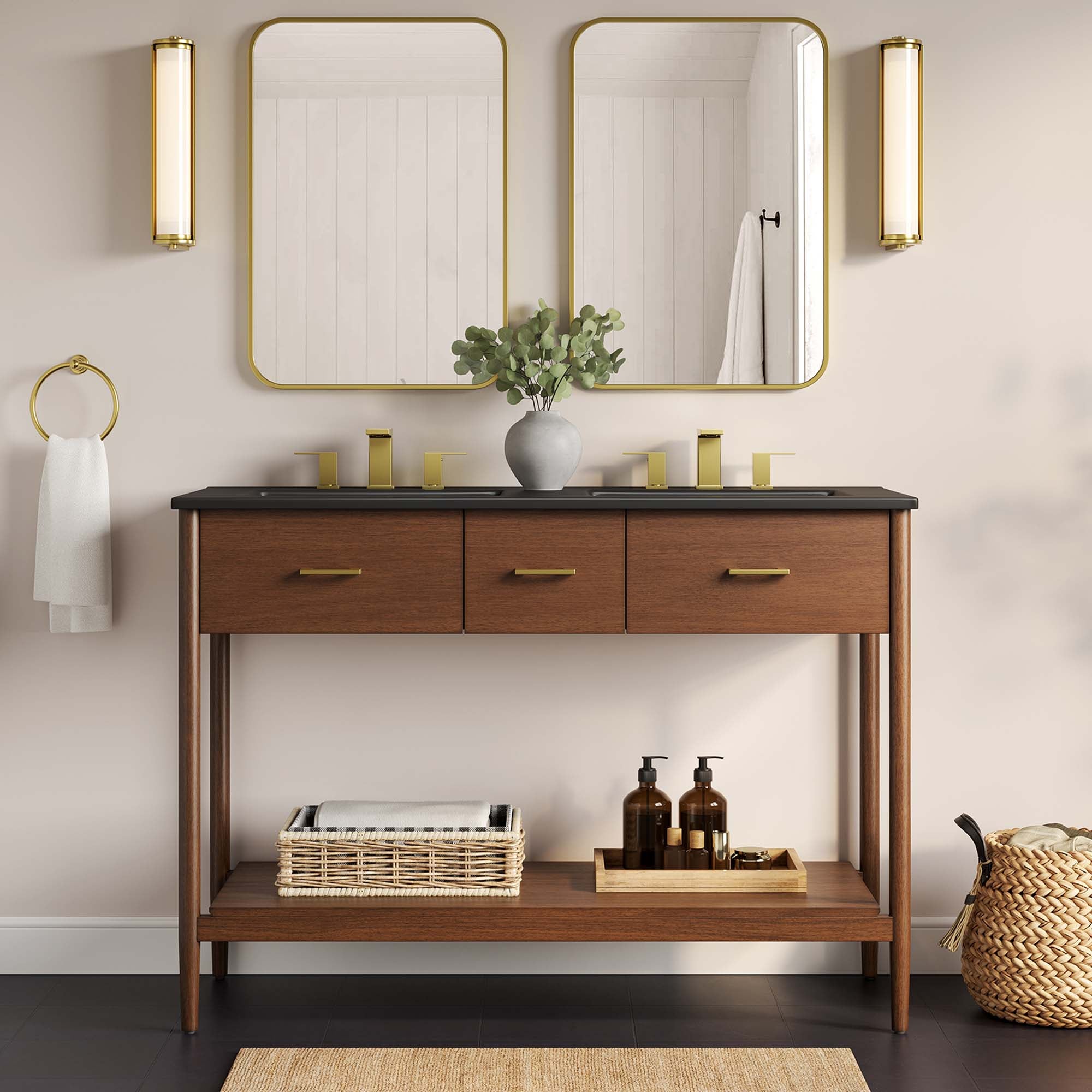 Zaire Bathroom Vanity Basin Included By HouseBean