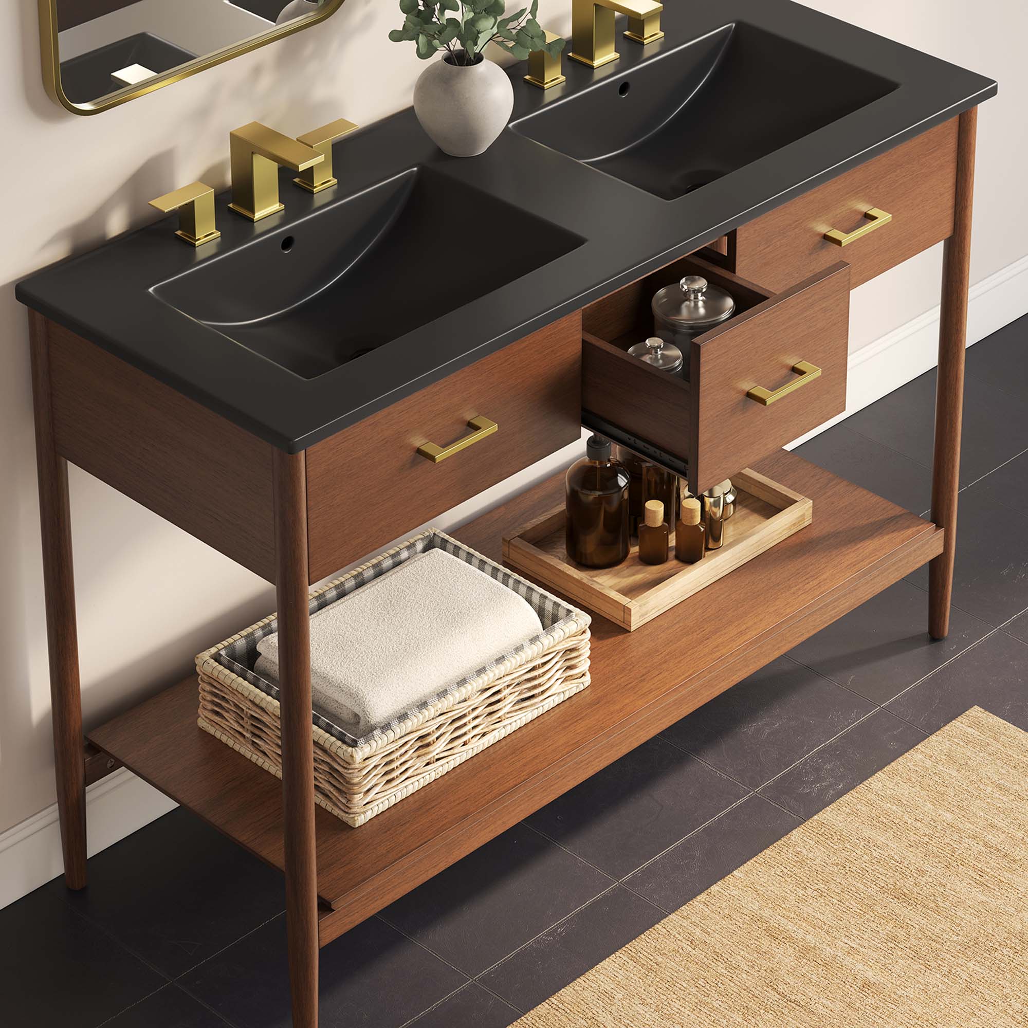 Zaire Bathroom Vanity Basin Included By HouseBean