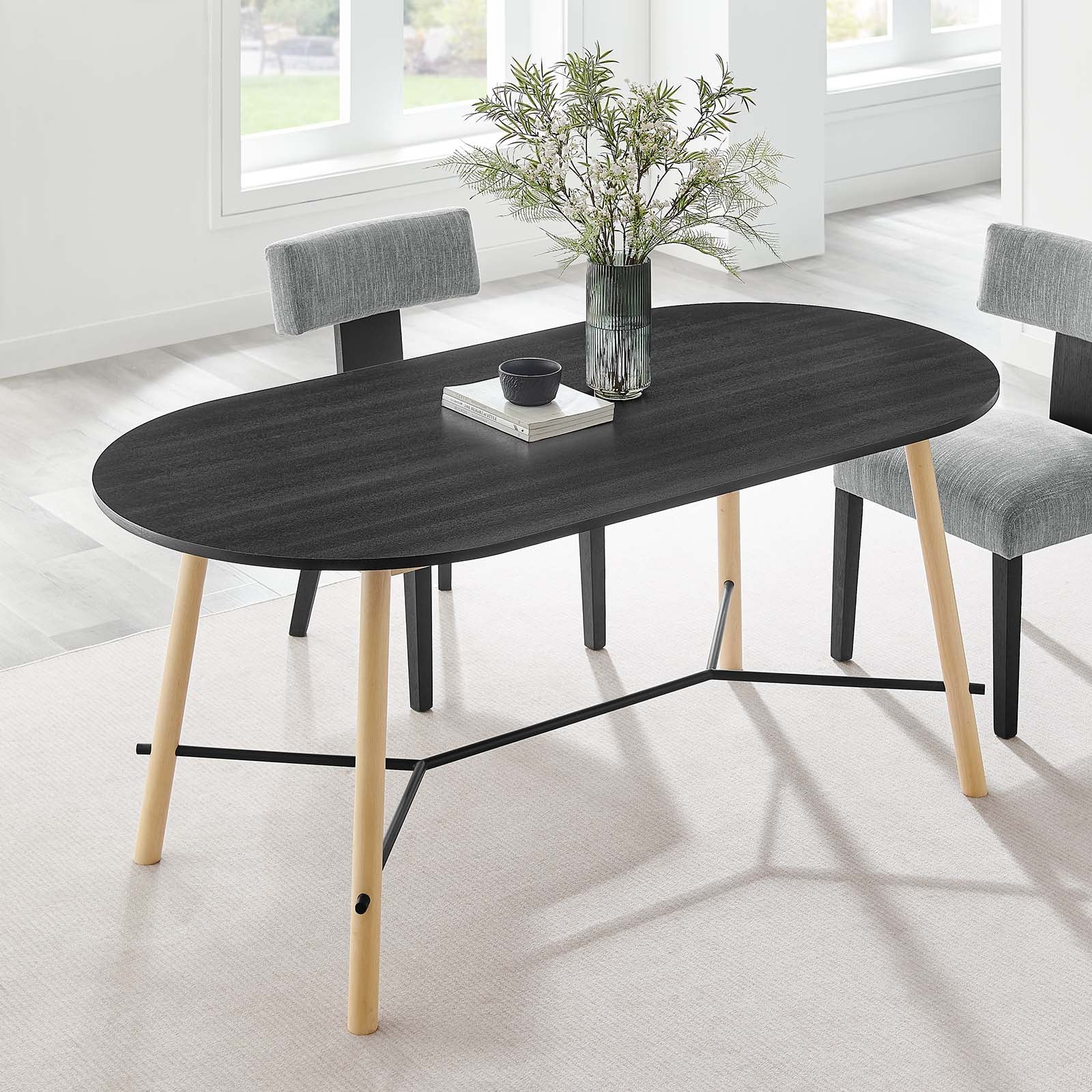 Infuse 71&quot; Wood Grain Dining Table