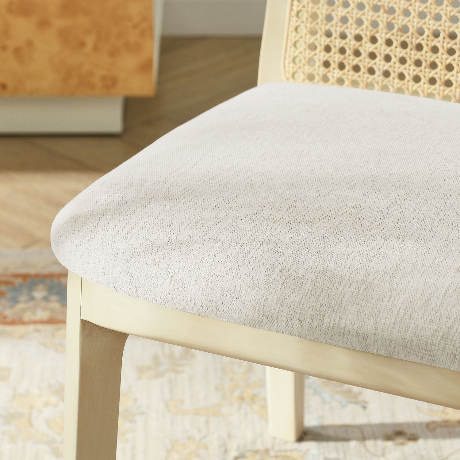 Monarch Beech Wood and Rattan Dining Side Chair by Modway
