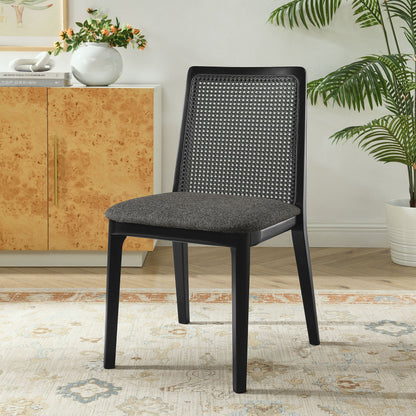 Monarch Beech Wood and Rattan Dining Side Chair by Modway