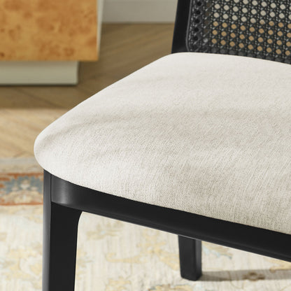 Monarch Beech Wood and Rattan Dining Side Chair by Modway
