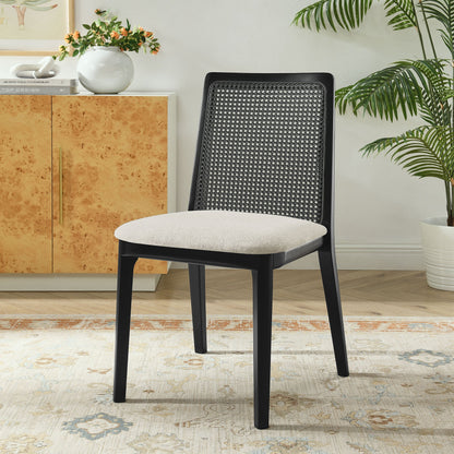 Monarch Beech Wood and Rattan Dining Side Chair by Modway