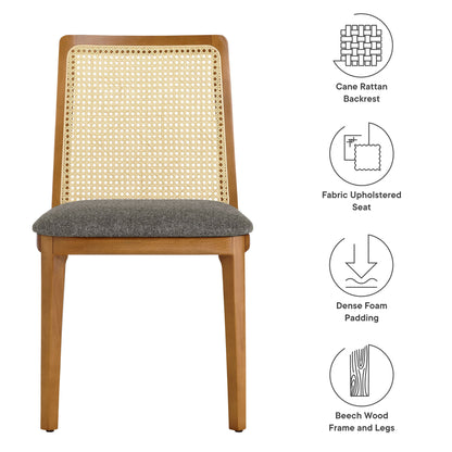 Monarch Beech Wood and Rattan Dining Side Chair by Modway