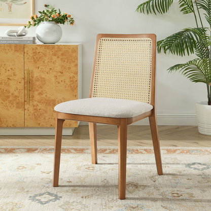 Monarch Beech Wood and Rattan Dining Side Chair by Modway
