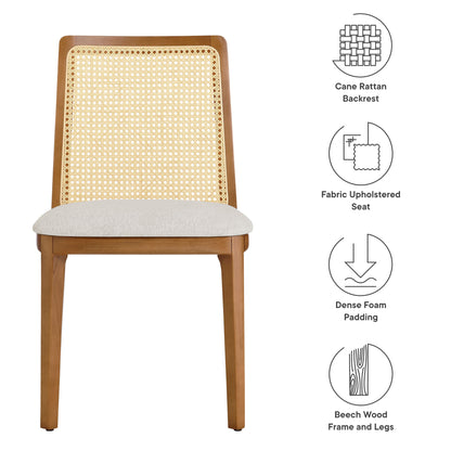 Monarch Beech Wood and Rattan Dining Side Chair by Modway