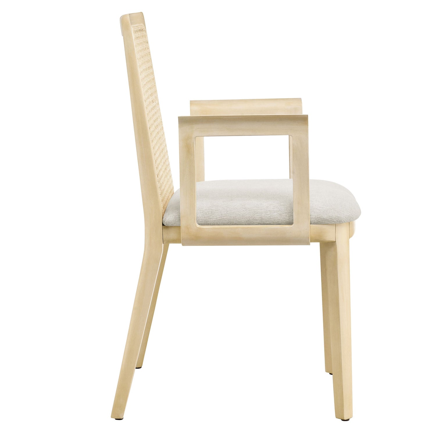 Monarch Beech Wood and Rattan Dining Armchair by Modway