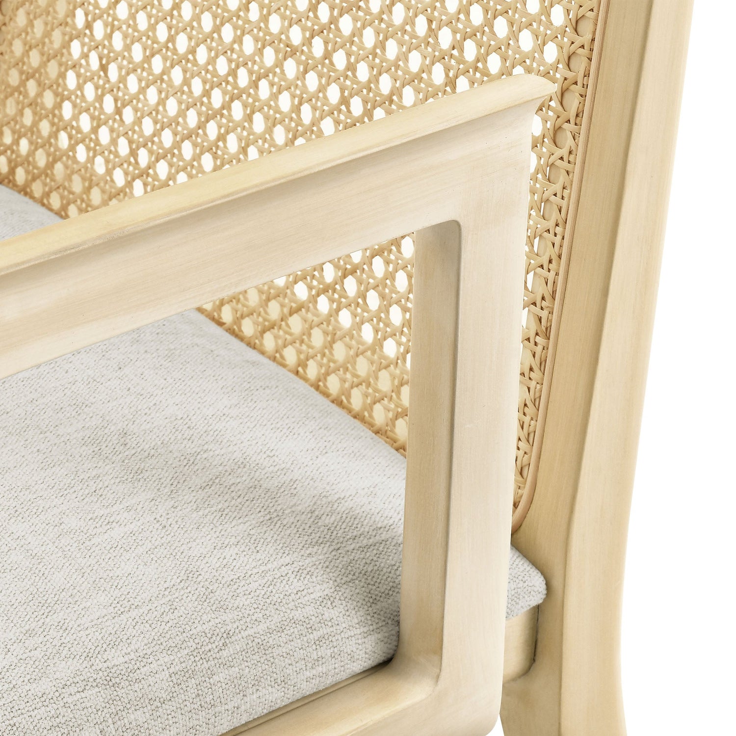 Monarch Beech Wood and Rattan Dining Armchair by Modway
