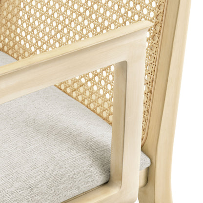 Monarch Beech Wood and Rattan Dining Armchair by Modway