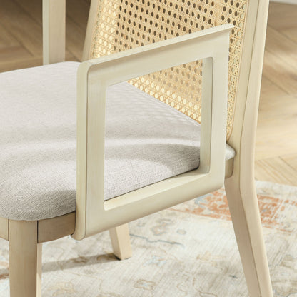 Monarch Beech Wood and Rattan Dining Armchair by Modway