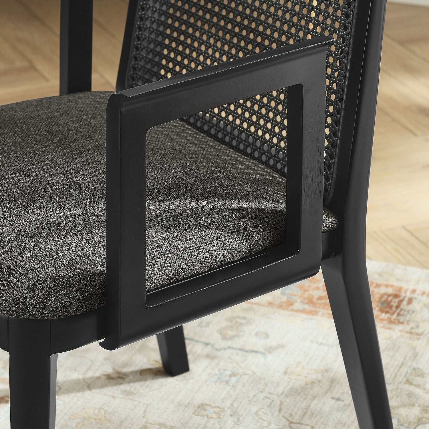 Monarch Beech Wood and Rattan Dining Armchair by Modway
