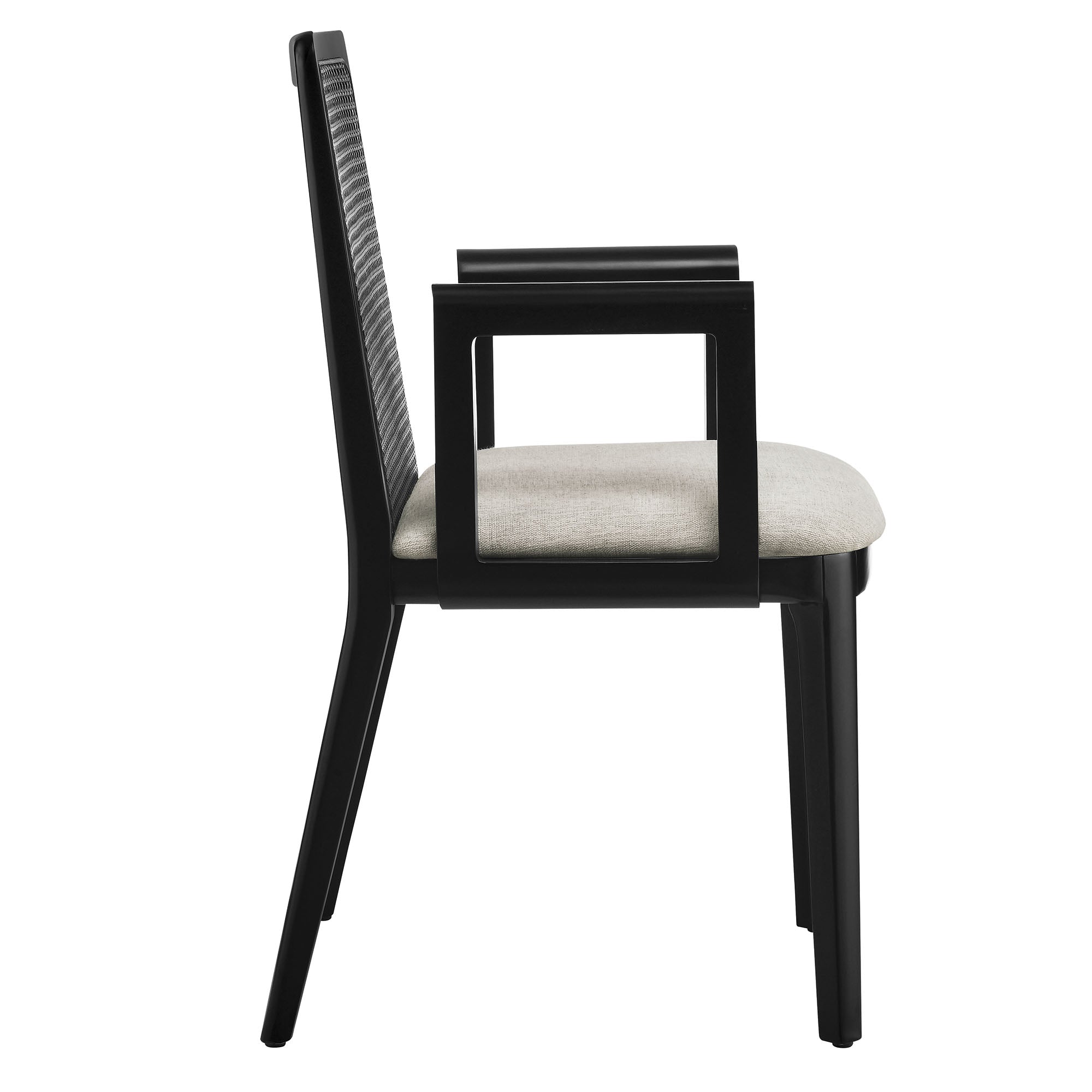 Monarch Beech Wood and Rattan Dining Armchair by Modway