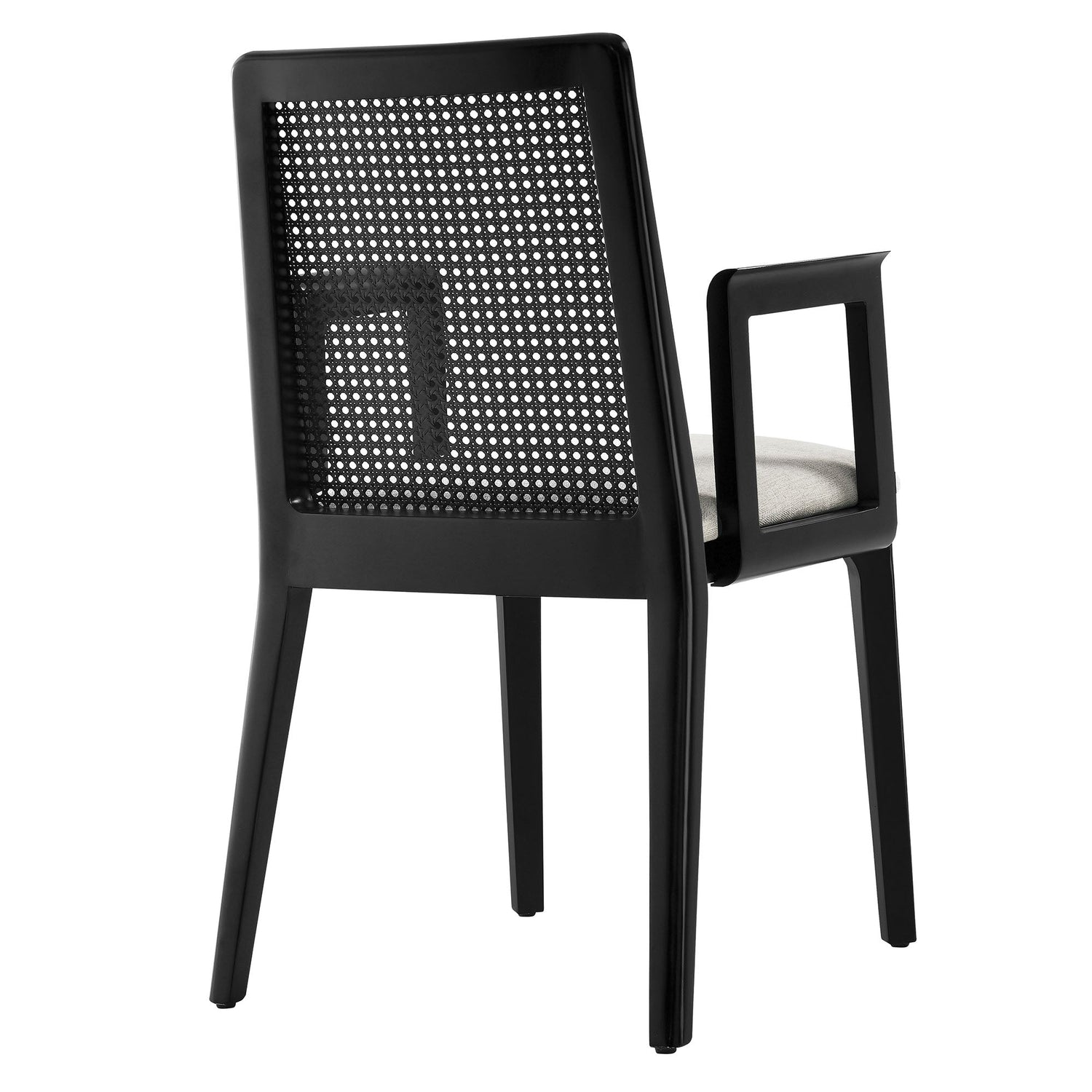 Monarch Beech Wood and Rattan Dining Armchair by Modway