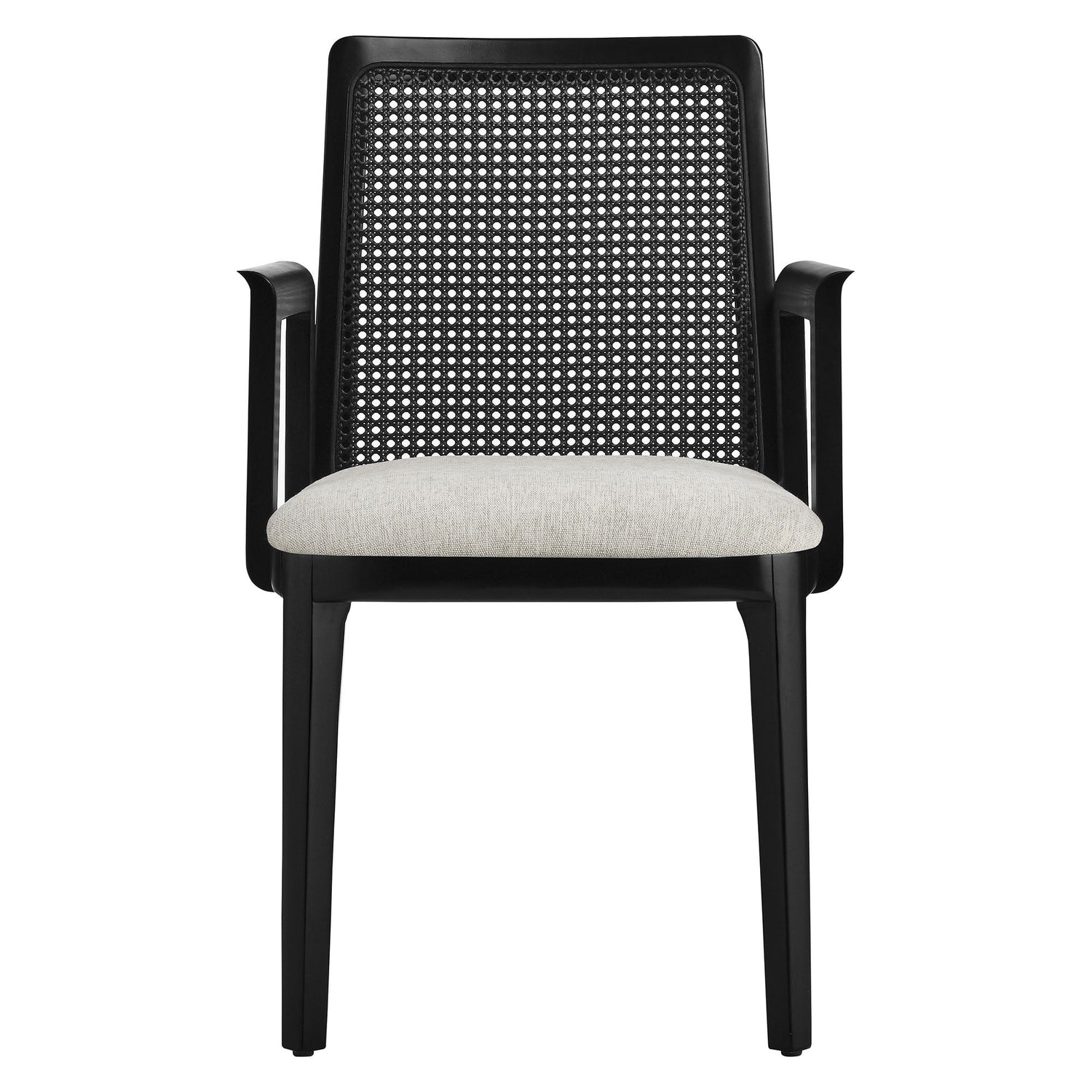 Monarch Beech Wood and Rattan Dining Armchair by Modway