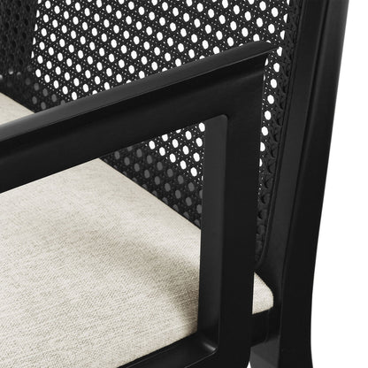 Monarch Beech Wood and Rattan Dining Armchair by Modway