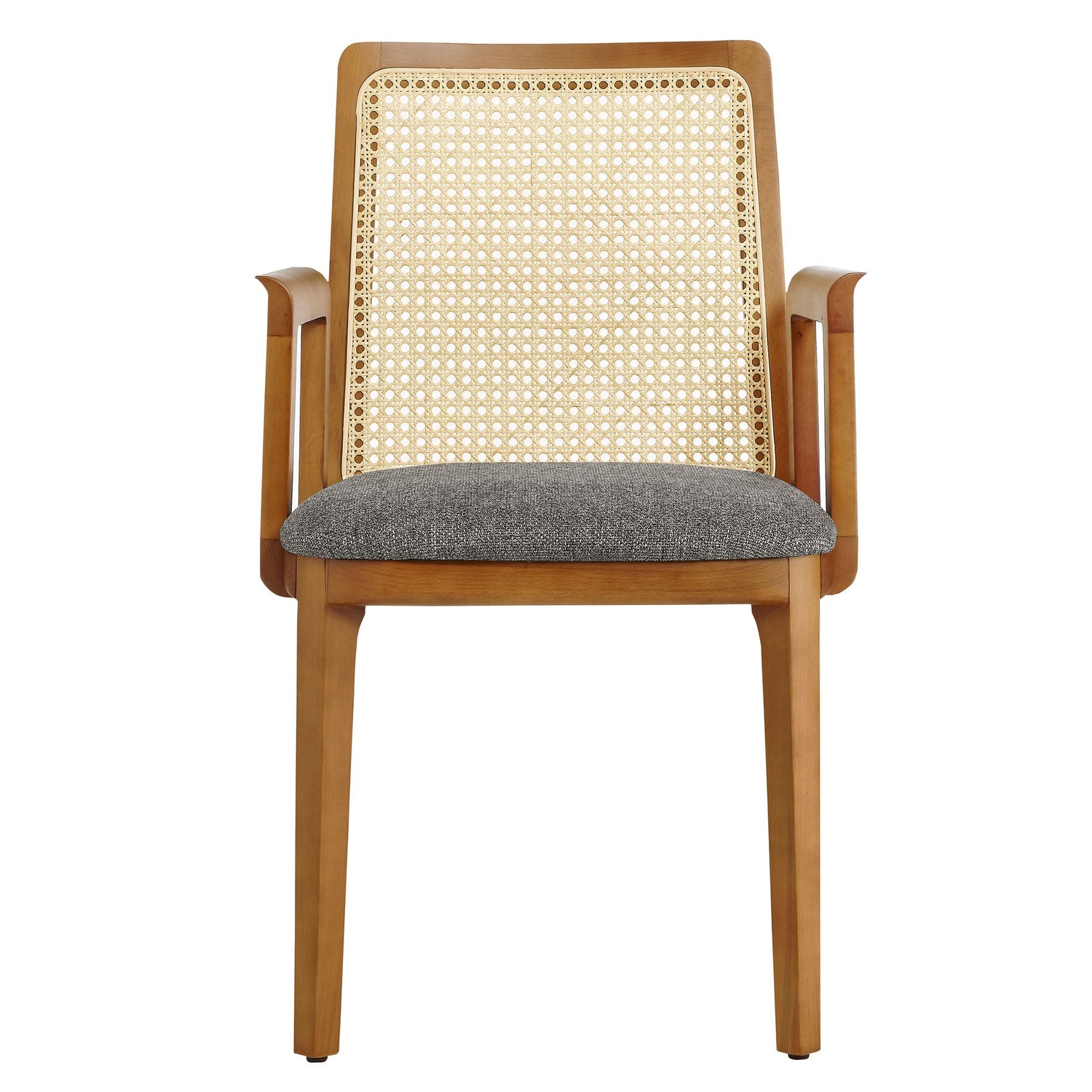 Monarch Beech Wood and Rattan Dining Armchair by Modway