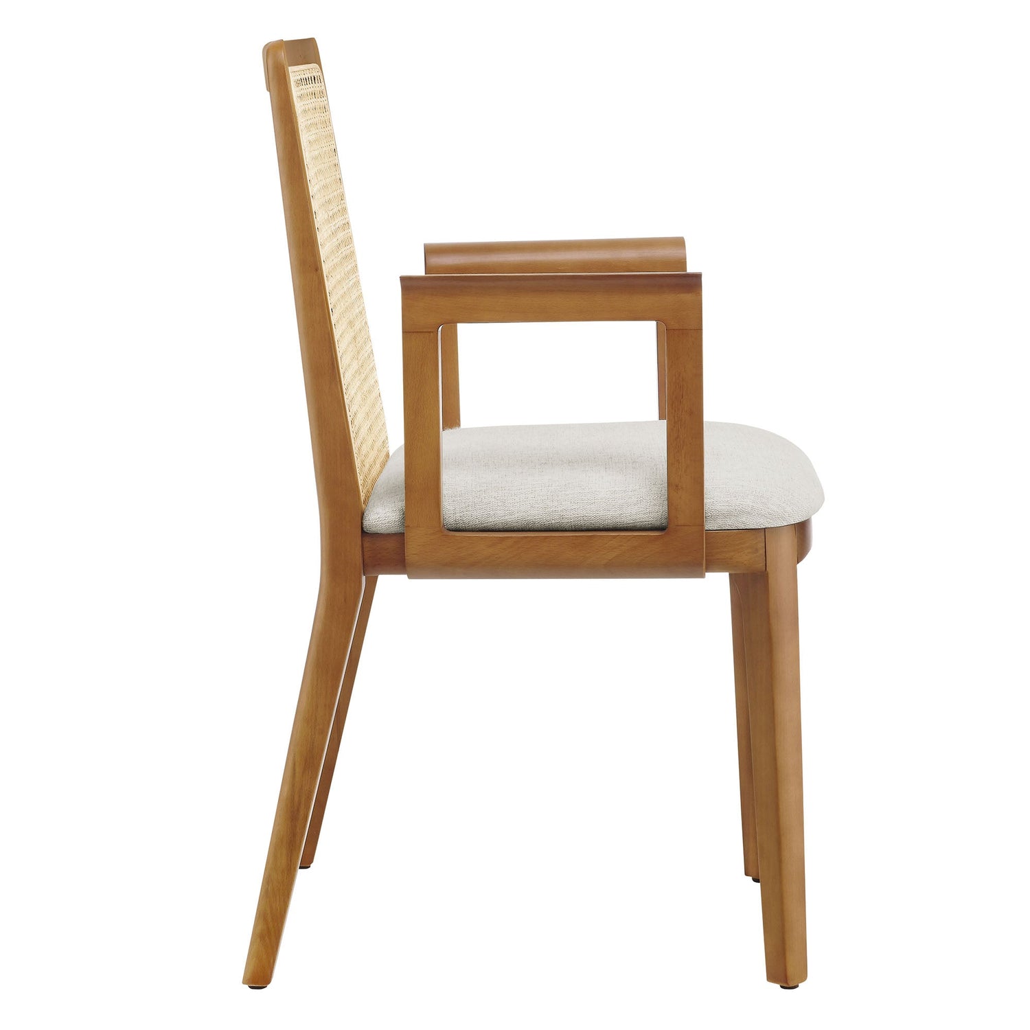 Monarch Beech Wood and Rattan Dining Armchair by Modway