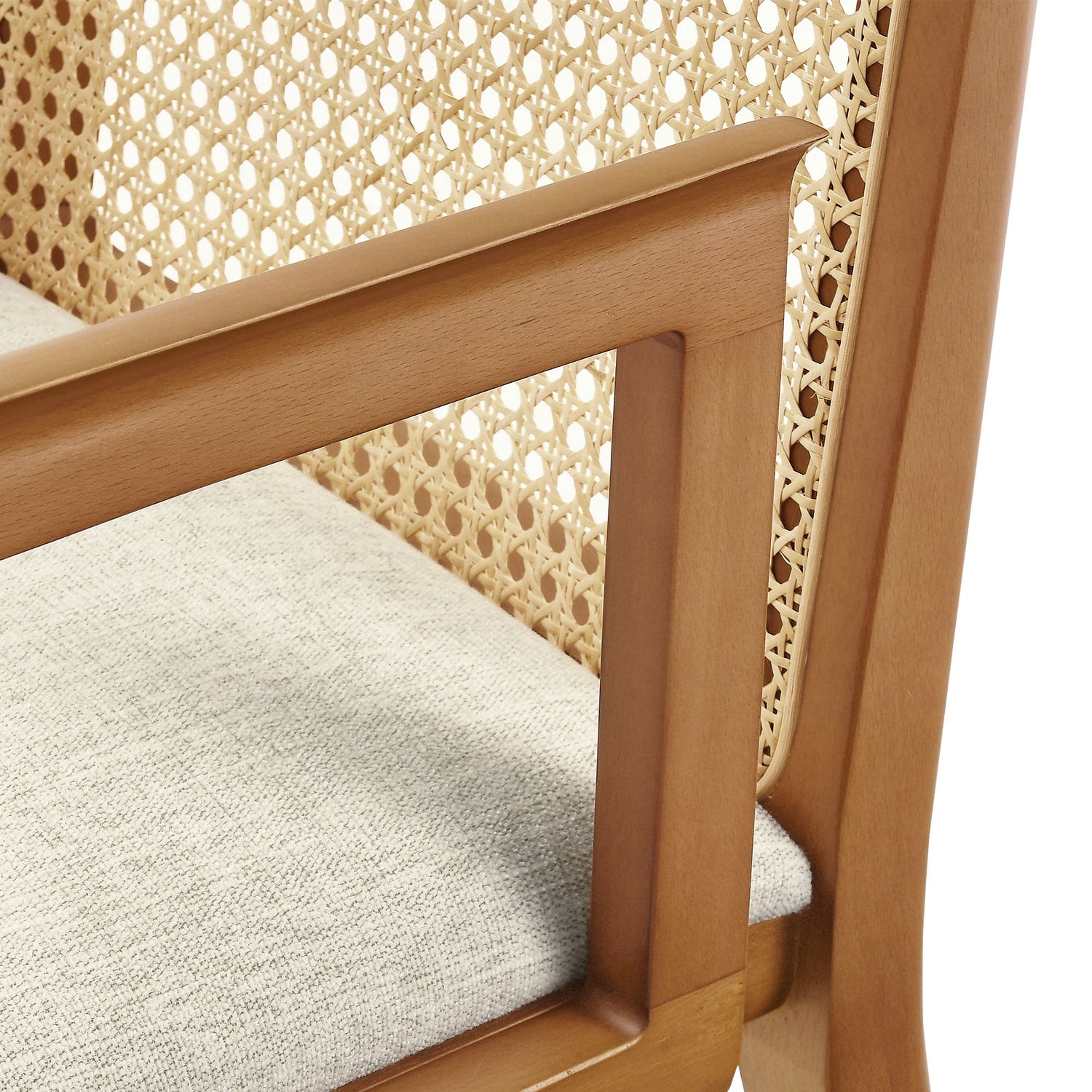 Monarch Beech Wood and Rattan Dining Armchair by Modway